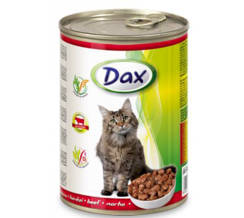 DAX konzerva pre mačky hovädzie 415 g